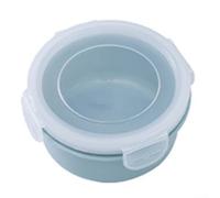 Vilgftyiet PP Lunch Container with Silicone Seal, Microwave and Dishwasher Safe Food Storage Box for Kitchen, Refrigerator Crisper for Snacks, Fruits and Nuts, Round or Square(A)