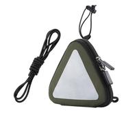 Vilgftyiet Reflective Bicycle Tail Bag for Night Riding - Waterproof Nylon Cycling Rear Pannier with Built-in Mesh Pockets, Crossbody Shoulder Strap, 13.5 x 13.5 x 5.5 cm green