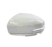 Vilgftyiet Replacement Left Side Mirror Cover for Honda for jazz GK5 2014-2019, Painted White ABS Shell with Lamp Cutout, for snap-on Installation, OEM 76251-T5A-J31(left side)