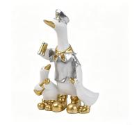 Vilgftyiet Resin Duck Ornament Set Rustic Countryside Cottage Home Decor | synthetic resin figurines with fine detailing to enhance shelves and mantels.