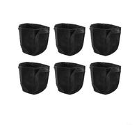 Vilgftyiet Reusable Fabric Plant Growing Container Pots With Air Pruning Design Garden Planting Bags For Vegetables Flowers Indoor Outdoor Use 20x20cm Black Set of 6 or 8(6-piece set)