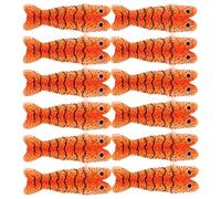 Vilgftyiet rimp Bait with High Simulation and Natural Appearance, 16/12/10/8pcs Pack in Pink, Olive Green, for Orange, Green (Compatible with Ice Silk Shrimp Lures), 2.5x0.7cm to 5.5x1.3cm