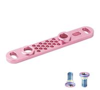 Vilgftyiet Road Bike Front Flat Mount Disc Brake Adapter Caliper Mount for 140mm or 160mm Rotors - 7075 Aluminium Alloy, Black/Red/Silver/Green/Pink Pink