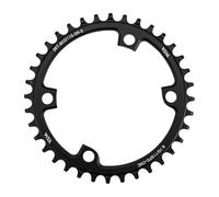 Vilgftyiet Road Bike Single Chainring 110BCD 4-Bolt Narrow-Wide Tooth for 9/10/11-Speed Drivetrains - 36T to 44T, CNC Aluminum Alloy, Black 36T