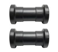 Vilgftyiet Rowing Machine Bearing Wheel Pulley for 70mm Rectangular Tube, Plastic Construction with 638zz Stainless Steel Bearing, 96.2mm Length, 8mm Mounting Hole, Black, 2-Pack