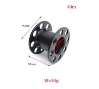 Vilgftyiet Scuba Diving Finger Reel, Steel Compact Handle Spool for Underwater Navigation, 31m Depth Rated, with 8-Hole Hook Attachment, Black (20m/30m/40m)