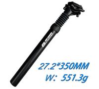 Vilgftyiet Shock Absorbing Seatpost for Bicycle - Aluminium Alloy Suspension Post 350 mm with Adjustable Rebound, Compatible with 25.4-34.9 mm Frames (Black)