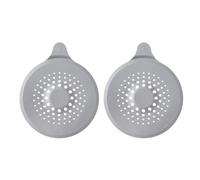 Vilgftyiet Shower Drain Cover Hair Stopper Trap with Strong Suction Cup, Silicone Sink Strainer Protector for Bathroom Bathtub Kitchen, 2 Pack Grey
