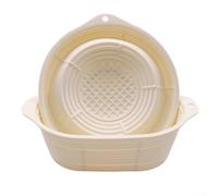 Vilgftyiet Silicone Banneton Proofing Basket Set, High Temp Resistant Sourdough Bread Fermentation Bowls with Tools for Home Baking, Space Saving Design, Oven and Fridge Safe(Oval rice white)