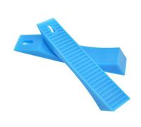 Vilgftyiet Silicone Deadlift Wedge Blocks for Weight Lifting Barbell - Anti-Slip, Lightweight Loading/Unloading Aid for Deadlift, Powerlifting & Squat - 2-Pack, 23 x 4.5 x 3 cm Blue