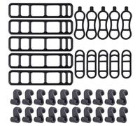 Vilgftyiet Silicone for Bike Light Straps Set for Flashlight Mount, Rubber Bands with Hooks, 35PCS/40PCS Multi-Size Pack, Black