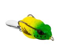 Vilgftyiet Soft Jumping Frog Fishing Lure 3cm 4.3g with Dual Hooks for Bass Pike Carp, Realistic 3D Eyes & Lifelike Swimming Action, Compatible with Snakehead and for surface Fishing Techniques