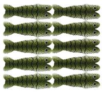 Vilgftyiet Soft Rubber Artificial Shrimp Back Skin Bait Material for Fishing Lure, Pink/Olive Green/for Orange/Green, 2.5x0.7/3.5x0.9/4.5x1.1/5.5x1.3cm, 16/12/10/8pcs
