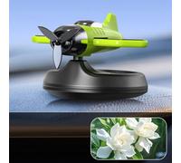 Vilgftyiet Solar Powered Car Air Freshener Diffuser with Rotating Design, Interior Decor Ornament, Compatible with Most Vehicles, Blue Profound Scent (green- Gardenia)