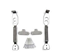 Vilgftyiet Stainless Steel Bonnet Hook Pin Lock Kit with Spring Latch for Car Racing, Hood Vibration Prevention, 160mm, Silver