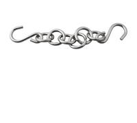 Vilgftyiet Stainless Steel Car Dent Removal Hook Chain Tool for Auto Body Repair, Adjustable 6-for Ring Design, 22.5 cm, Silver - for Cars