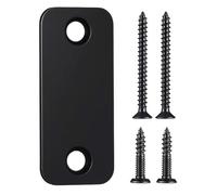 Vilgftyiet Stainless Steel Door Edge Hole Filler Plate for Deadbolt or Knob Cutouts - 1 in x 2.25 in, Rust-Resistant, Includes Screws - White