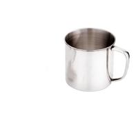 Vilgftyiet Stainless Steel Insulated Mug Cup, 380ml with Lid, 200ml without Lid, Silver, Outdoor Drinking Coffee Tea Handle Cup