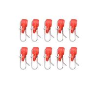 Vilgftyiet Stainless Steel Sea Fishing Bait Clip for Hookbait Release, 10pcs Set with Red, Black, Gray Colors, Compatible with Fast Link Rigs, Improved Casting Distance and Flight Stability