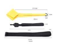 Vilgftyiet Swim Resistance Belt for Strength Training with Drag Parachute, 360° Rotating Quick Release Buckle, Nylon+PP Material, Black/Yellow, 20/30/40cm