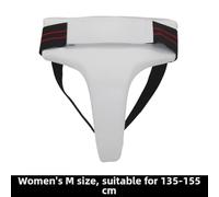 Vilgftyiet Taekwondo Groin Protector for Men and Women, PU Leather Cup with Adjustable Straps, Wide Comfortable Waistband, for Boxing, Muay Thai, MMA Training (White/Black)
