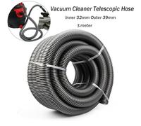 Vilgftyiet Telescopic Vacuum Cleaner Hose 3 for M Extra Long with 32mm Inner Diameter for Bosch, for KARCHER, for Nilfisk - Gray