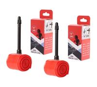 Vilgftyiet TPU Bicycle Inner Tube for 16-inch Wheels, Presta Valve 45mm & 65mm, Lightweight Foldable with Triple-Reinforced Valve Seal, 2-Pack (349 1.0-1 3/8) 45mm