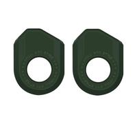 Vilgftyiet TPU Crank Protector Cover for Mountain and Road Bikes - Ultra-Lightweight Elastic Bike Accessory with Dual-Side Protection, 4.3 x 1.9 x 5.3 cm, 2-Pack Green-B