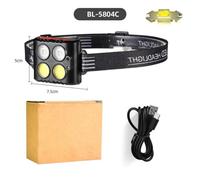 Vilgftyiet Ultra-Bright Rechargeable Headlamp with Smart Hand-Sensing Control, 8-Mode LED Light for Night Fishing and Outdoor Adventures, Type-C Fast Charging BL-5804C