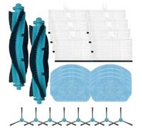 Vilgftyiet Vacuum Cleaner Maintenance Kit Main Brush Side Brushes Filters Mop Cloths Compatible with Conga 7690 Immortal Max Home M Vacuum Cleaner Replacement Parts Kit(B)