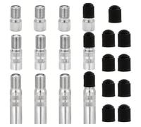 Vilgftyiet Valve Extension Adapter for Xiaomi M365 Electric Scooter, Chrome-Plated Brass Tire Valve Stem Extender with Screw-in Design, 24mm/19mm/27mm/39mm, Silver