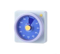 Vilgftyiet Visual Timer 60 Minute Magnetic Kitchen Timer for Baking and Classroom, Silent Alarm Learning Reminder for Kids Adults with ADHD Autism, Time Management Tool with 4 Color Rings(Purple)