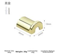 Vilgftyiet Wall Hook for Hanging Clothes Hats Bags, Zinc Alloy Door Mounted Hook with Nordic Curve Design, 15kg Capacity, Black/Bright Gold/Nickel Brushed, for Bedroom Bathroom Kitchen Entryway