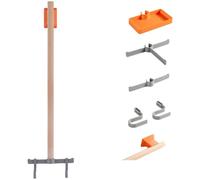 Vilgftyiet Wall-Mount Bicycle Gear Storage Rack for Helmet, Glasses & Computer - Adjustable Wooden Bracket with ABS Components, 17.6 x 6.9 x 36.9 cm B gum install