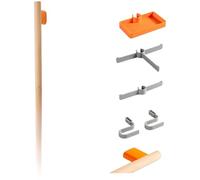 Vilgftyiet Wall-Mount Bicycle Gear Storage Rack for Helmet, Glasses & Computer - Adjustable Wooden Bracket with ABS Components, 17.6 x 6.9 x 36.9 cm B screw install