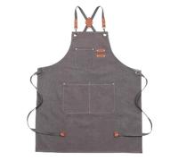 Vilgftyiet Water Oil and Stain Resistant Canvas Apron for Home Kitchen Use with Thickened Build for Cooking and Beverage Preparation brown