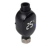 Vilgftyiet Waterproof Faucet Thermometer Digital Temperature Display LED Color Coded Safety Indicator 304 Stainless Steel Shower Bath Monitor 0-99°C Measurement Range 1/2 Inch Connection(A)