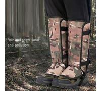 Vilgftyiet Waterproof Snake Bite Proof Gaiters for Hiking, Mountain Climbing & Hunting - 3-Layer Nylon Upper + 500D Cowhide Lower, Adjustable Straps, 1 Pair Camouflage A