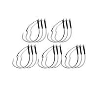 Vilgftyiet Weedless Drop Shot Hooks for Soft Bait Rigging - Carbon Steel Wacky Rig Fishing Hooks, 15-Piece Set with 5 Sizes (21-29mm), Black & Silver 3/0# fishing hook