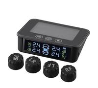 Vilgftyiet Wireless Solar TPMS for Cars - 4-Sensor Tire Pressure Monitoring System with Color LCD Display, IP67 Waterproof Sensors, 433.92 MHz RF Transmission, -30°C to 85°C Operating Range