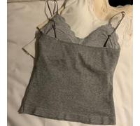 Vilgftyiet Women's Camisole Vest with Lace Back Design, Perfect for Active Wear, Available in White, Black, Grey, Yellow, Coffee, Suitable for All Seasons