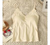 Vilgftyiet Women's Camisole Vest with Lace Back Design, Perfect for Active Wear, Available in White, Black, Grey, Yellow, Coffee, Suitable for All Seasons