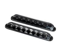 Vilgftyiet Wooden Billiard Cue Rack Wall Mount for 8 Pool Cues - Hardwood Construction, Space-Saving Design for Home Game Rooms, Billiards Clubs & Community Centers Black