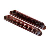 Vilgftyiet Wooden Billiard Cue Rack Wall Mount for 8 Pool Cues - Hardwood Construction, Space-Saving Design for Home Game Rooms, Billiards Clubs & Community Centers Red