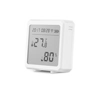 Vilgftyiet Zigbee Temperature and Humidity Sensor for Smart Home - Real-Time Indoor Climate Monitoring, ABS Housing, 60×63×25 mm, White