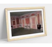 Vilhelm Hammershoi, Interior In Louis Seize Style Framed Wall Art Print Picture - A2 - Light Oak Frame