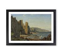 Vilhelm Kyhn Beach Bornholm Framed Print | A2 Black Framed Wall Art | Ready to Hang | Modern Beach Picture | Living Room Bedroom Lounge Office