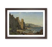 Vilhelm Kyhn Beach Bornholm Framed Print | A2 Walnut Framed Wall Art | Ready to Hang | Modern Beach Picture | Living Room Bedroom Lounge Office