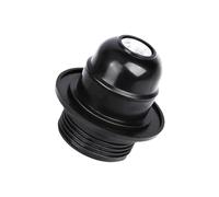 VILHTL Edison Screw ES E27 Lamp Holder,Light Bulb Pendant Socket Deco E27 Screw Lampholder Fitting in Ceiling Table Lamp Fittings with 10mm Threaded Entry,Shade Ring,Safety Lock(1 Set)
