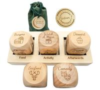 VILIA Wooden Couple Dating Fun dice, Love Dice, Food Decision Dice, Date Ideas for Couples,Gifts for Boyfriend-Girlfriend